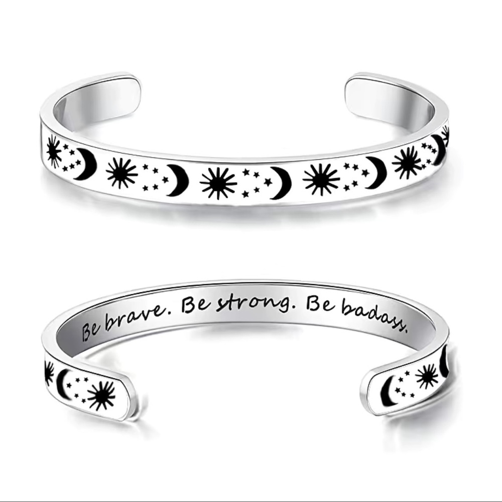 NWOT Sun & Moon C-Shaped Bangle - Picture 2 of 3